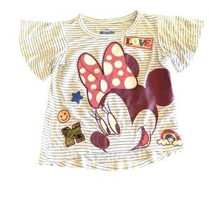EUC Disney Minnie shirt with patches